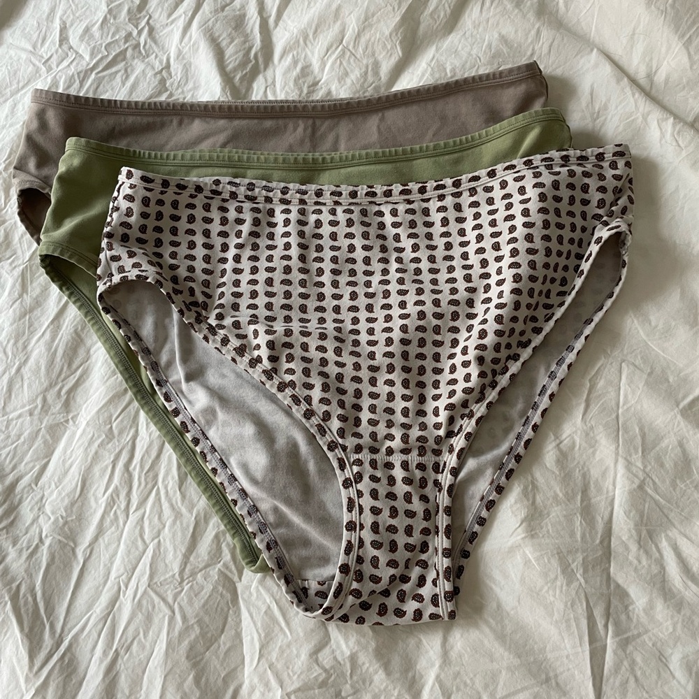 ARQ Misha Bikini High-Cut 4X Undies Organic Cotton Lot Set of Three